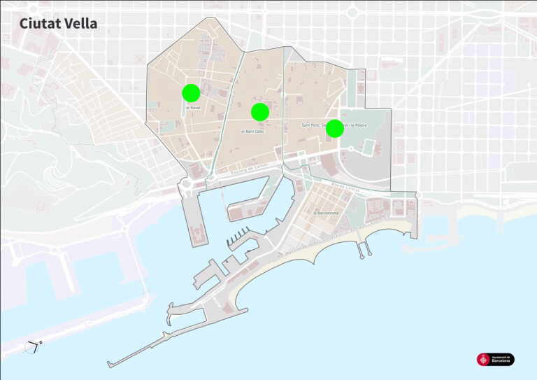 Barcelona i la xarxa Xavecs, districte de Ciutat Vella