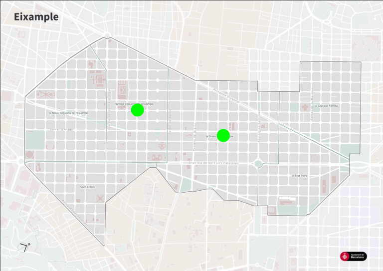 Barcelona i la xarxa Xavecs, districte de l'Eixample