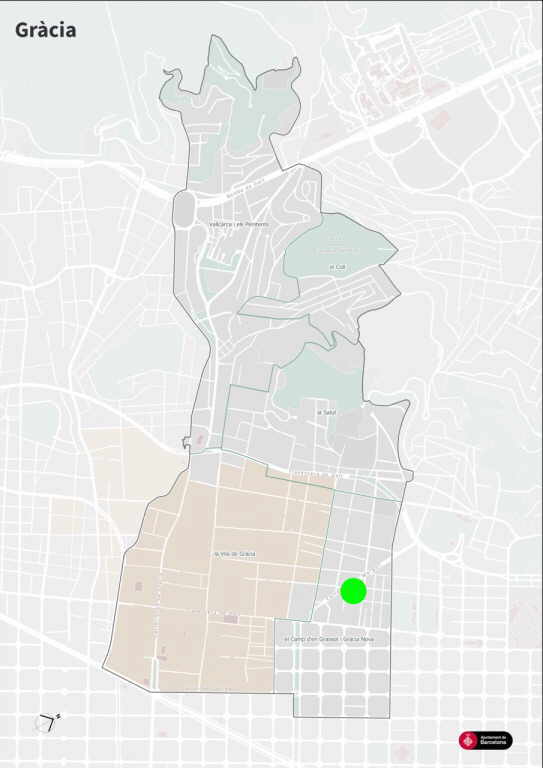 Barcelona i la xarxa Xavecs, districte de Gràcia